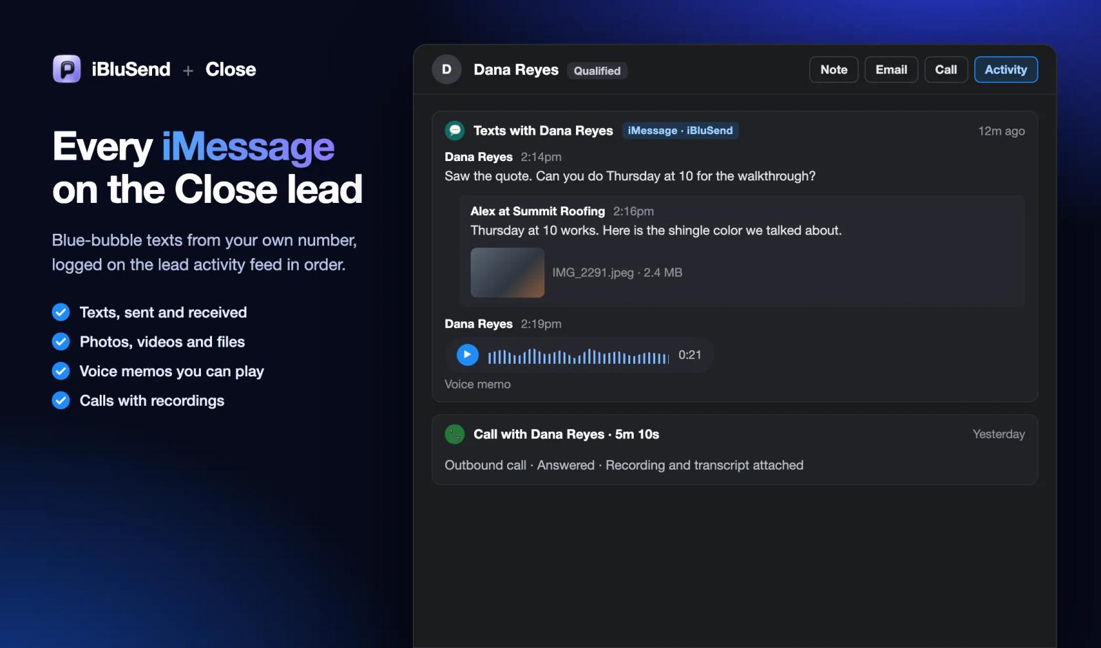 iBluSend screenshot
