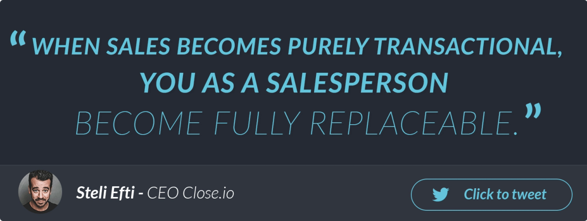 When Sales Becomes Purely Transactional