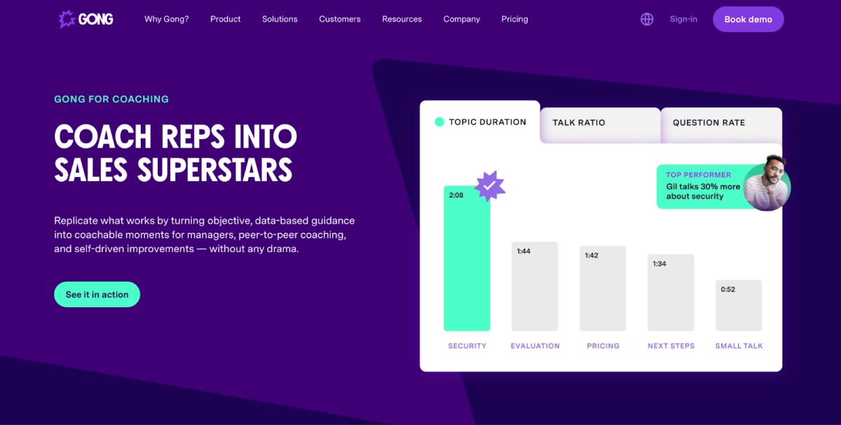 Sales Coaching Software - Gong
