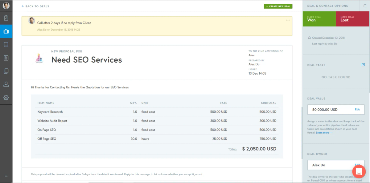 funnel CRM for marketing 