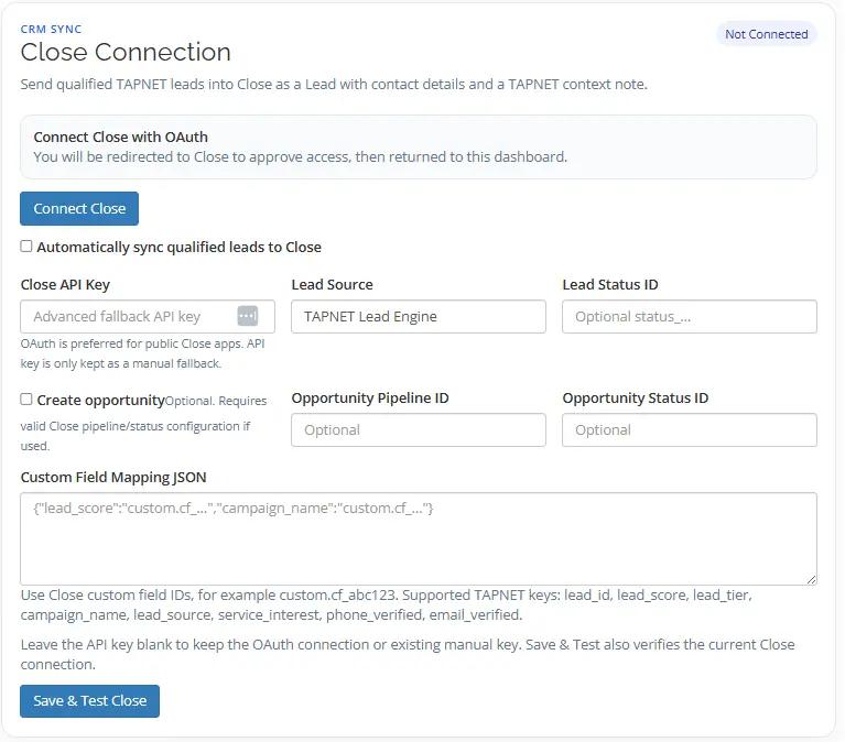 Tapnet screenshot