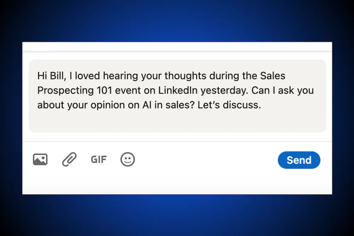 The 4 Main Types of LinkedIn Outreach - Message Requests (Good Example)