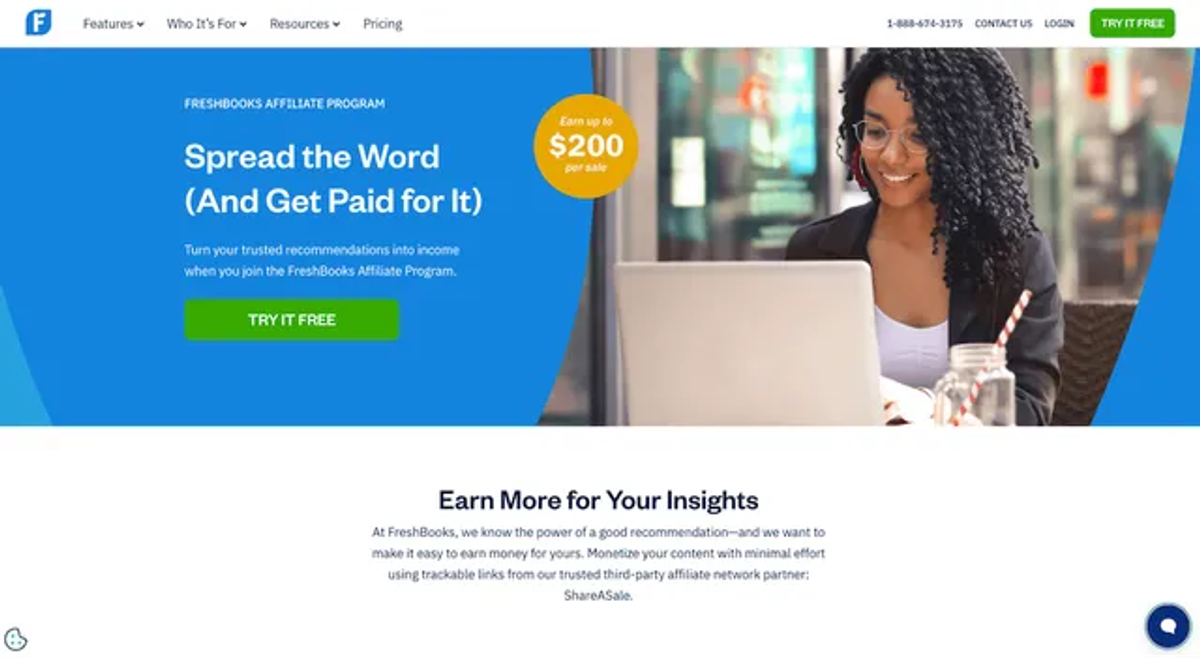 FreshBooks affiliate program customer acquisition example