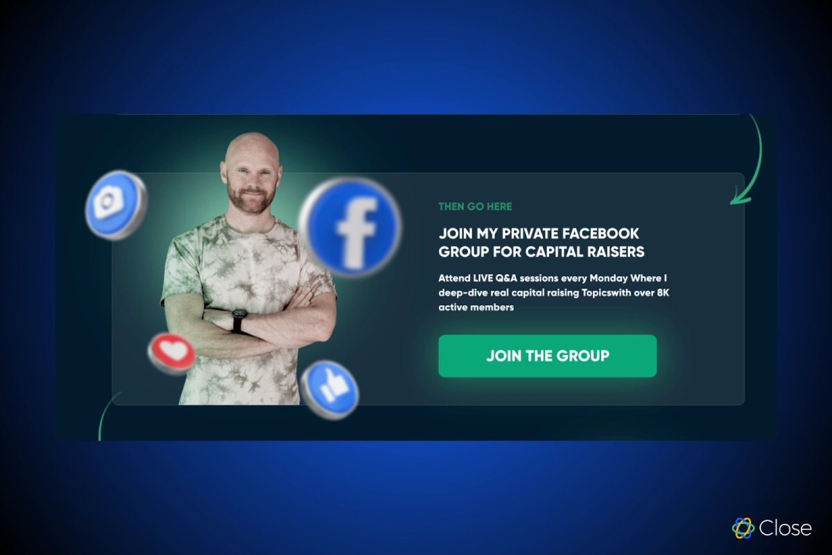 Example: Private Facebook Group from Raising Capital