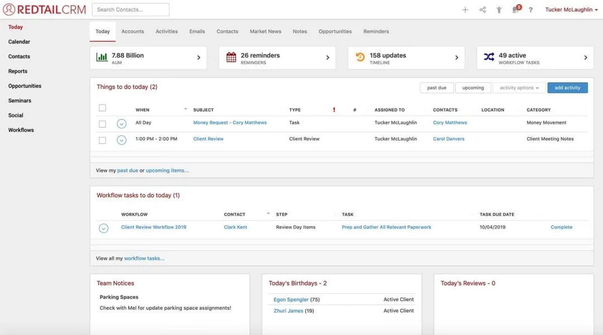 Redtail CRM for Financial Advisors