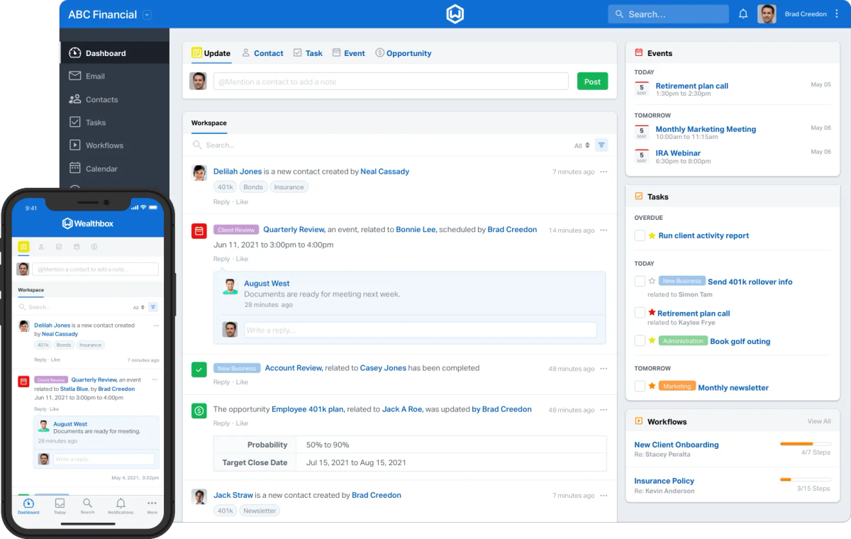 Wealthbox CRM Dashboard