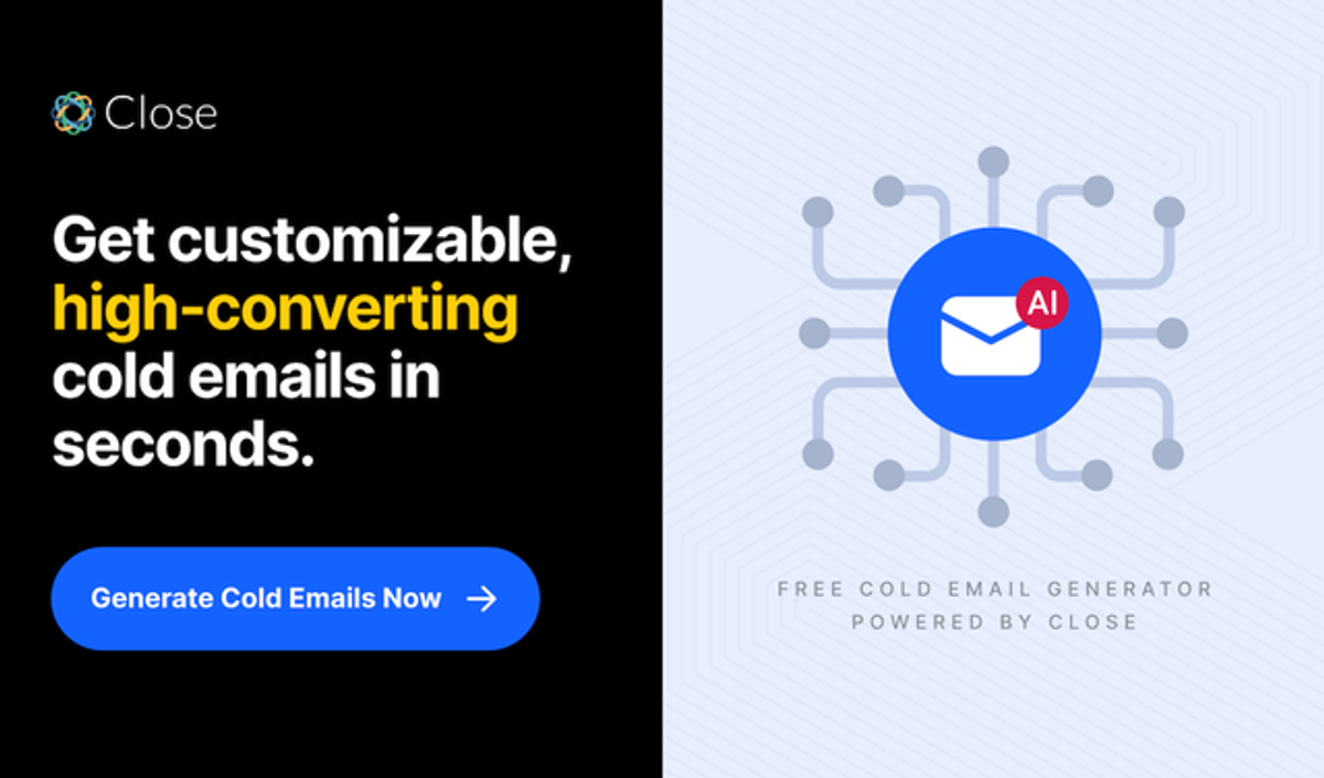 AI-powered cold email generator by Close