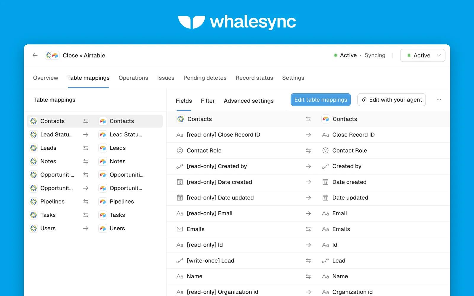 Whalesync screenshot