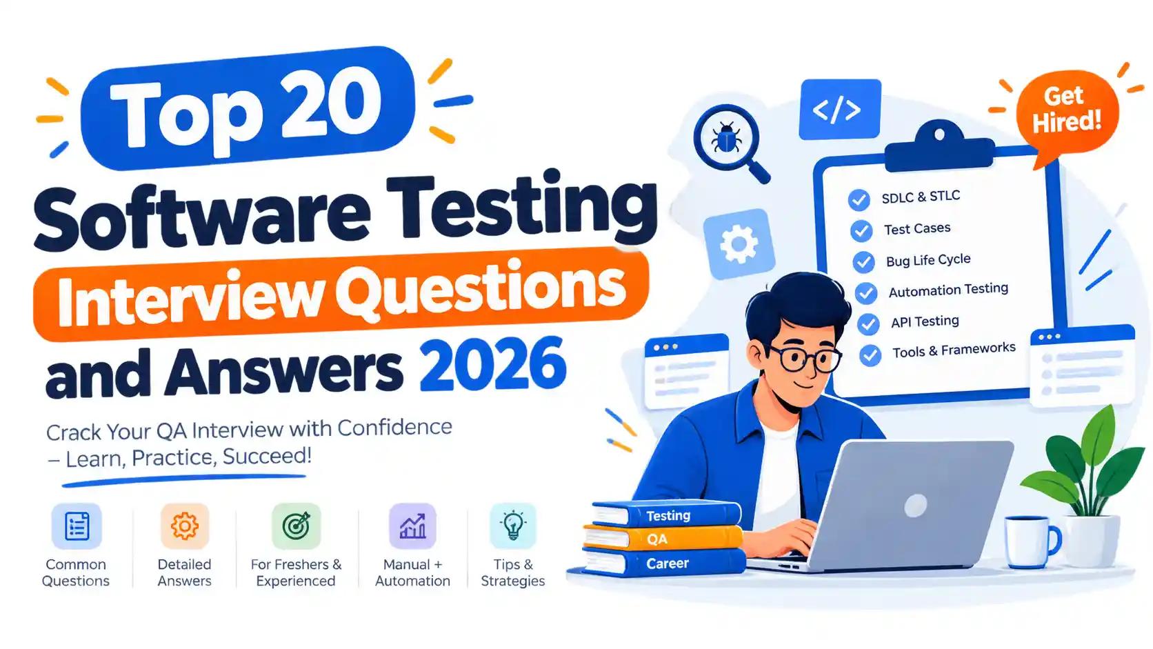 Top 20 Software Testing Interview Questions and Answers 2026