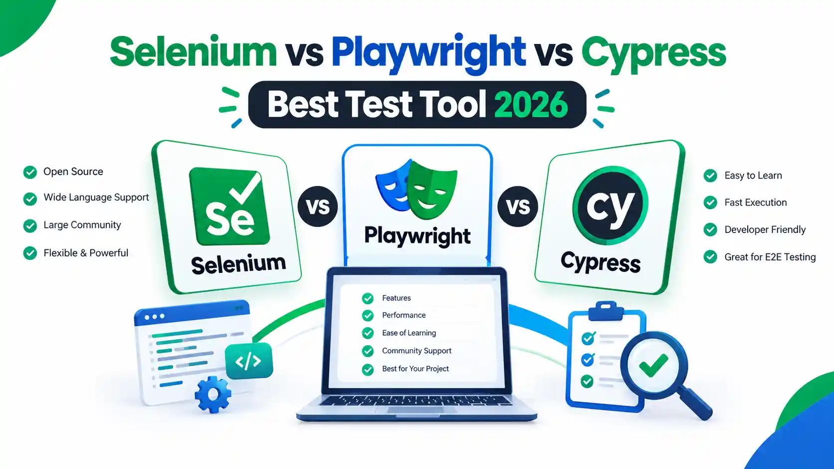 Selenium vs Playwright vs Cypress: Best Test Tool 2026