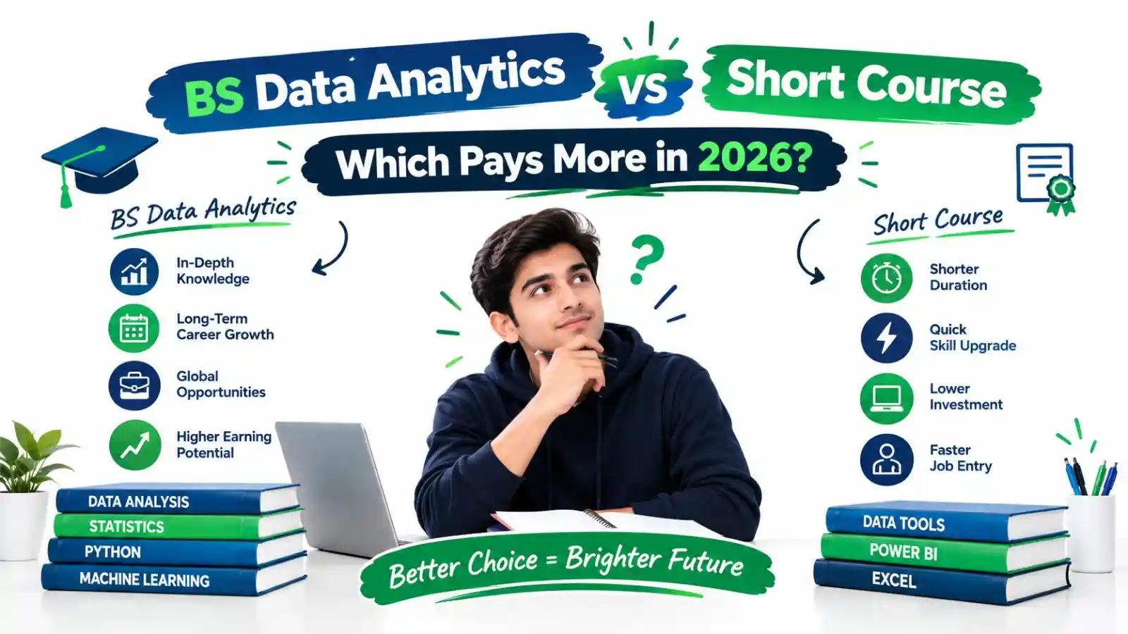 BS Data Analytics vs Short Course: Which Pays More in 2026?