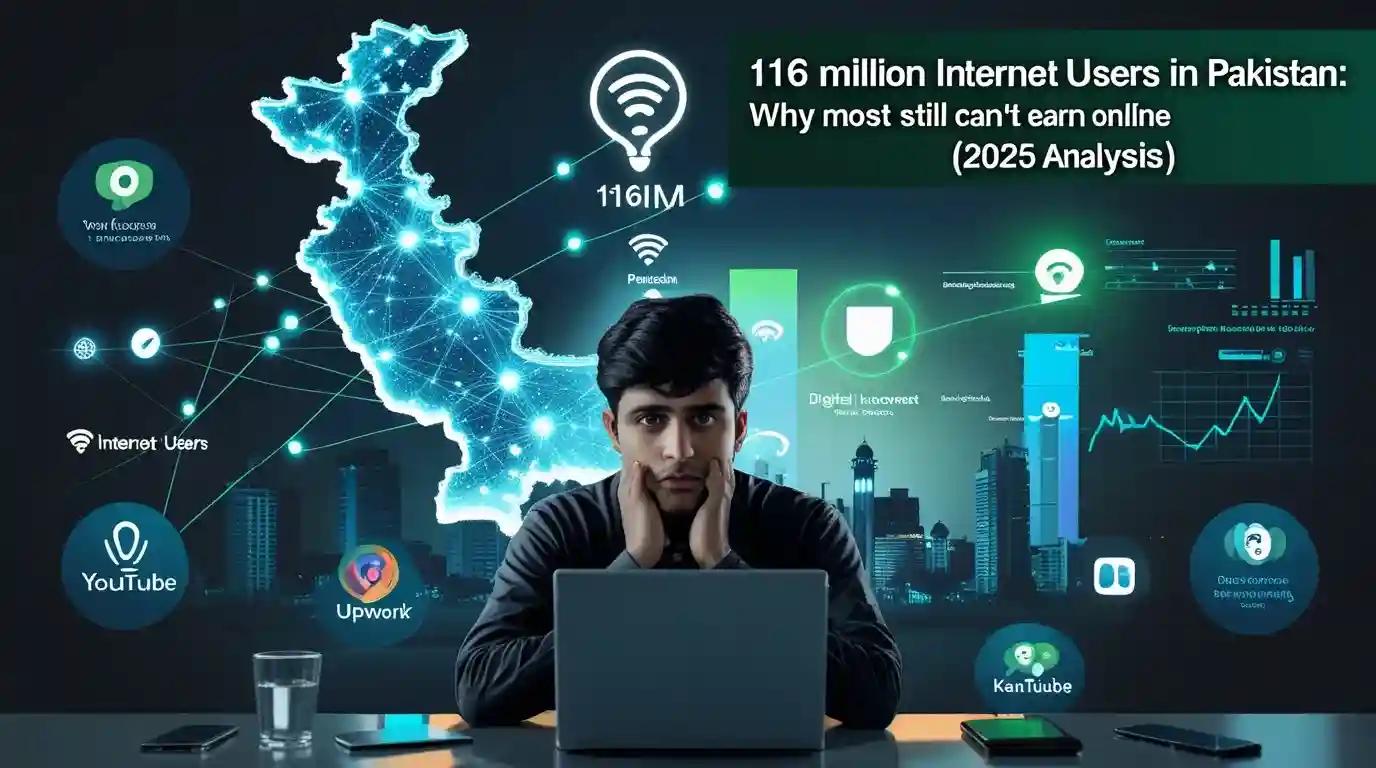 116 Million Internet Users in Pakistan: Why Most Still Can't Earn Online (2025 Analysis)