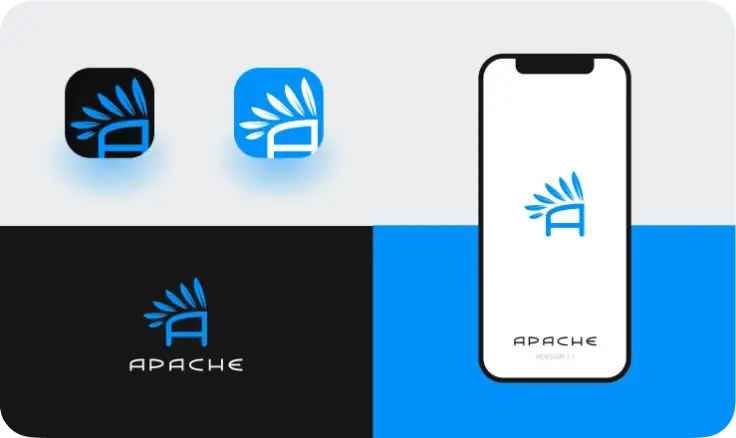 Apache brand identity — logo, app icon and splash screen