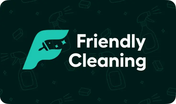 Friendly Cleaning logo and brand identity