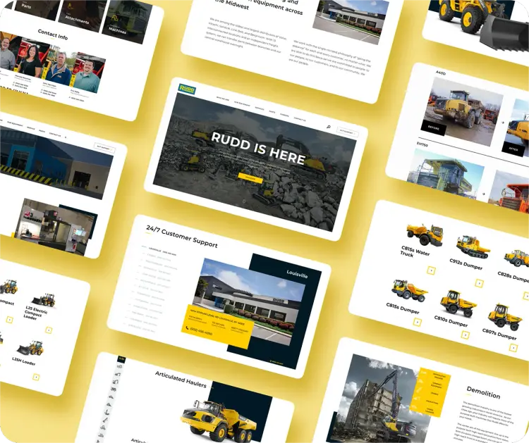 Preview of the Rudd Equipment website