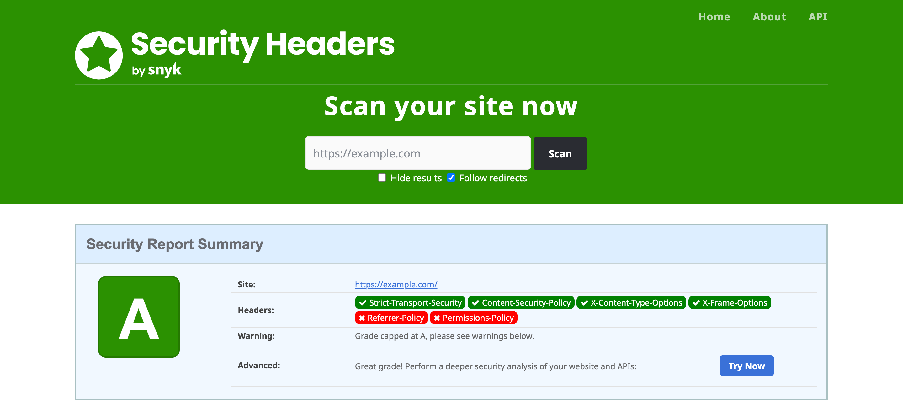 Security headers after state