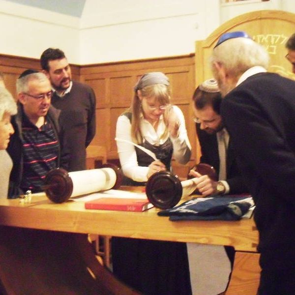 Picture of repairs to one of our scrolls