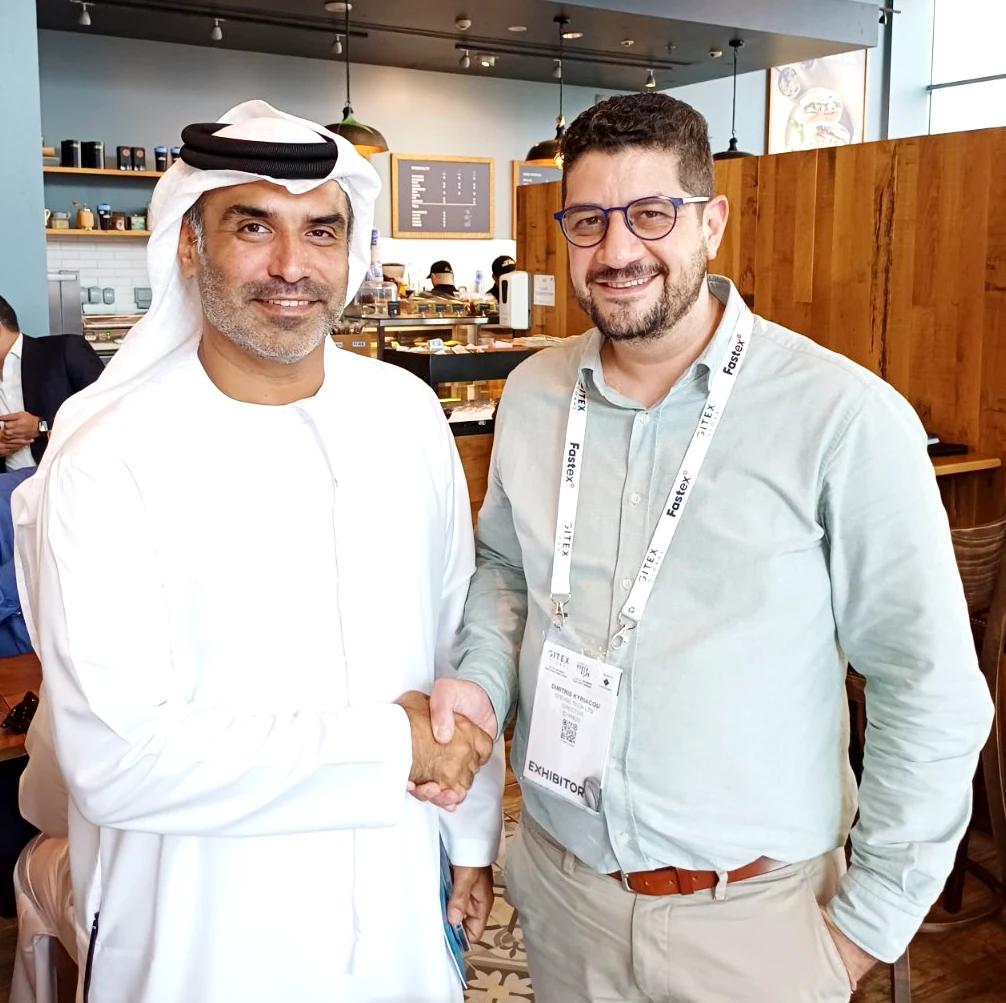Dimitris Kyriakou networking during the GITEX Global exhibition