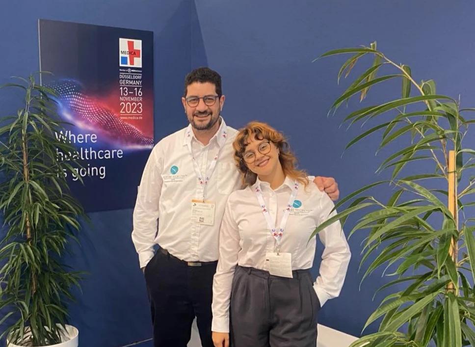 Dimitris Kyriakou and Rafaella Hadjicosti at MEDICA