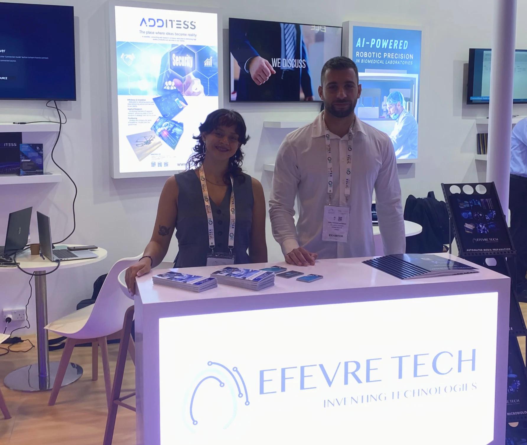 Rafaella Hadjicosti and Constantinos Odysseos at GITEX Global