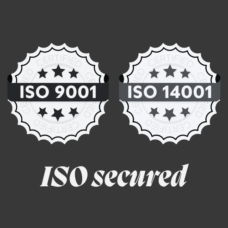 ISO 9001:2015 and ISO 14001:2015 Secured