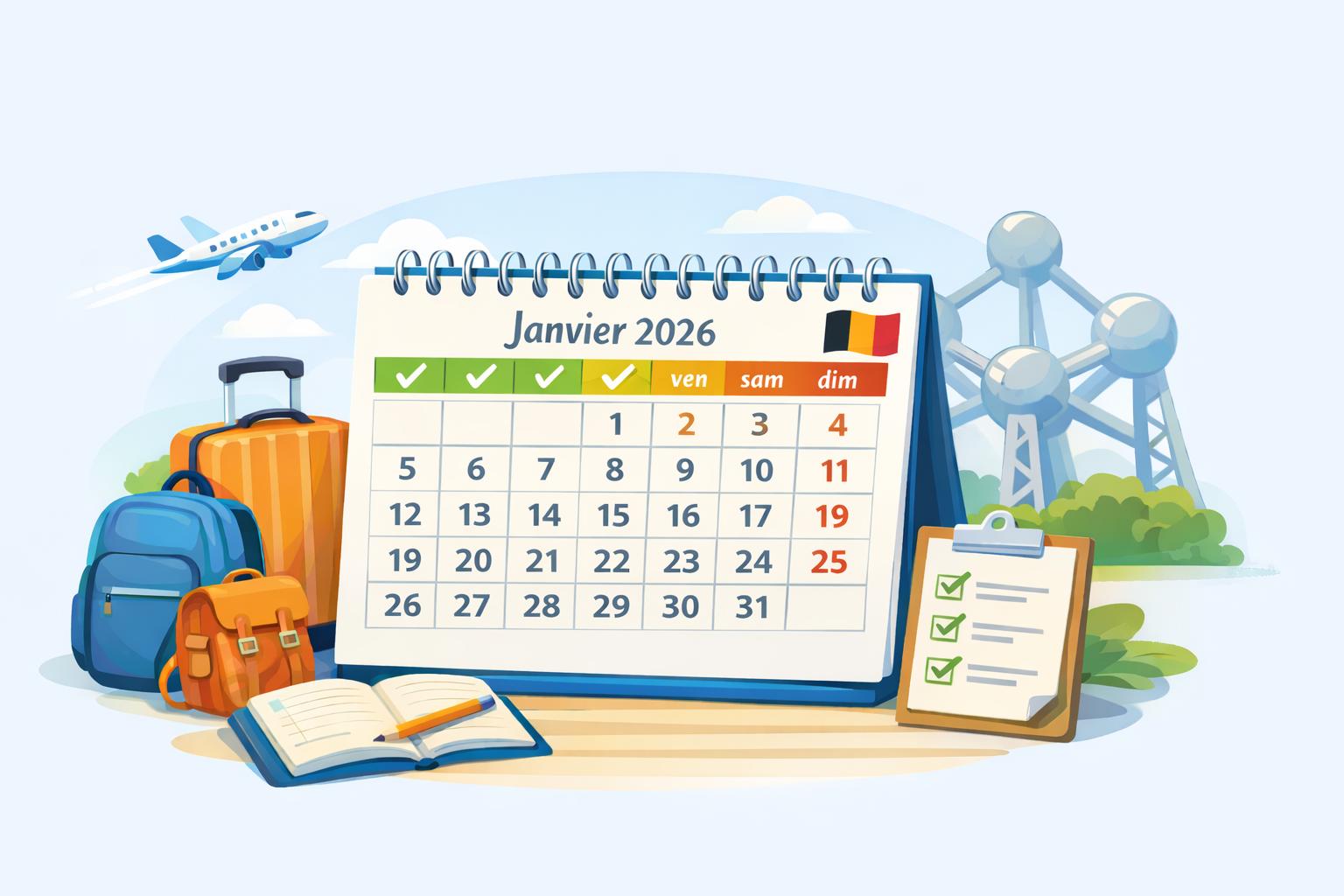 Kalender 2026 in Belgien: So nutzen Sie Feiertage für mehr Urlaub