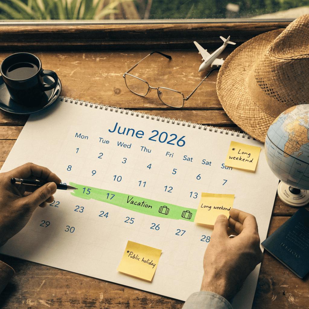 Optimising your leave in 2026 with public holidays and travelling without stress