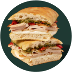 Turkey, Provolone & Pesto on Ciabatta