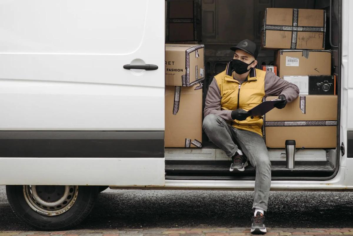 Nachttransport detail tijdens zakelijke levering