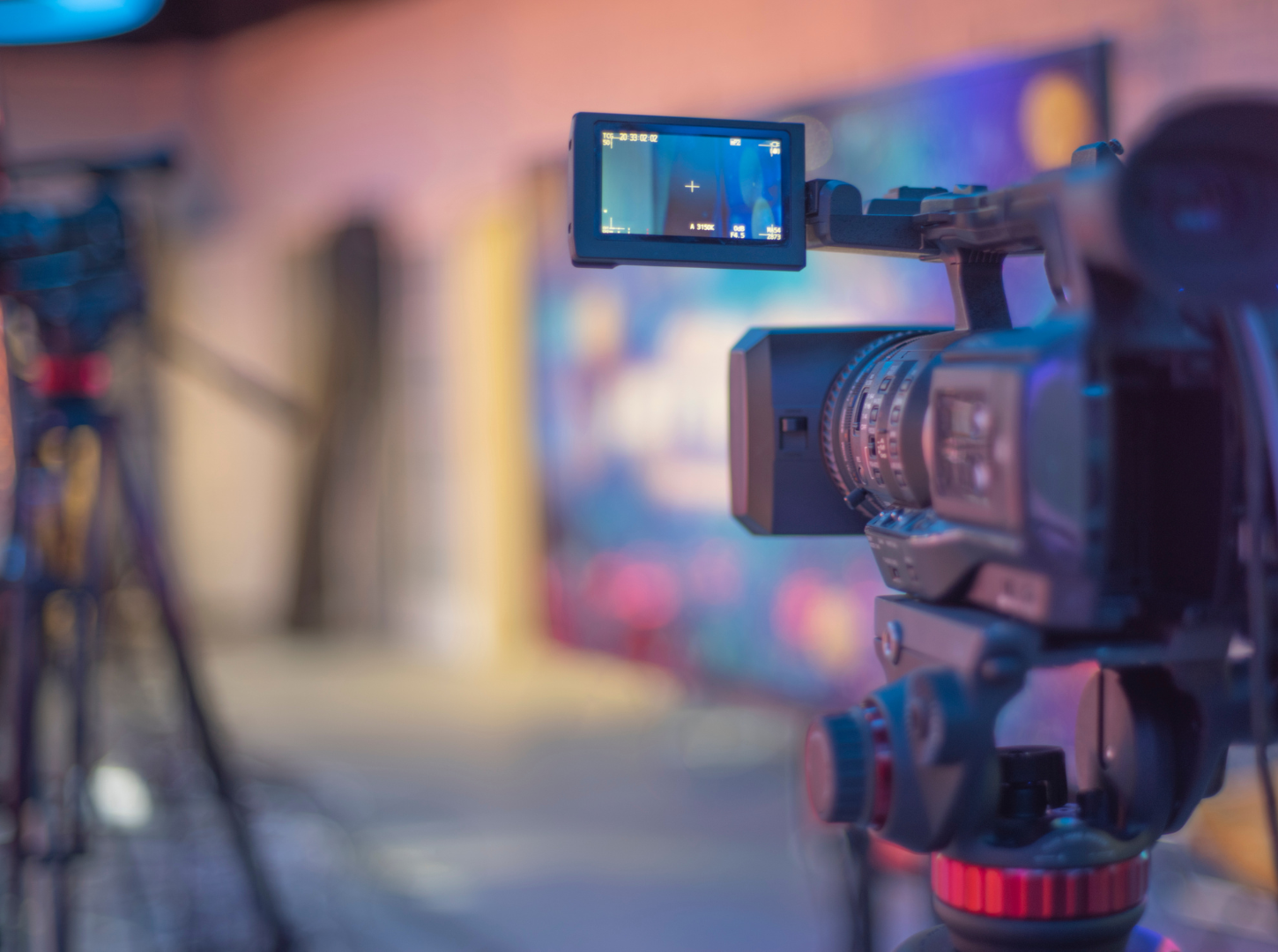 a photo of a camera filming a performance tv advertising spot