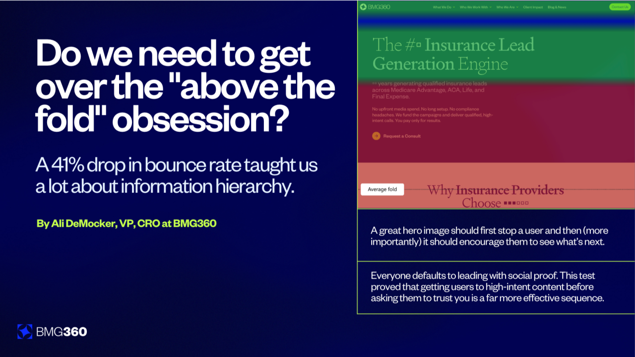 Do We Need to Get Over the "Above the Fold" Obsession? What a 41% Drop in Bounce Rate Taught Us About Information Hierarchy