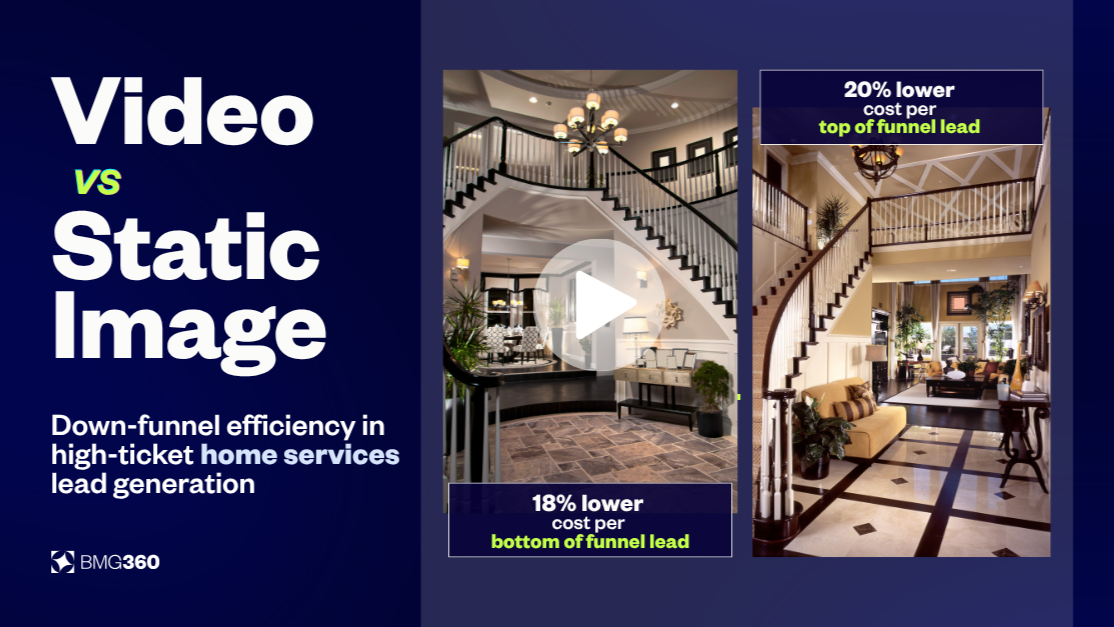 Analysis of Down-Funnel Efficiency: Comparing Video vs. Static Image Performance in High-Ticket Home Services Lead Gen