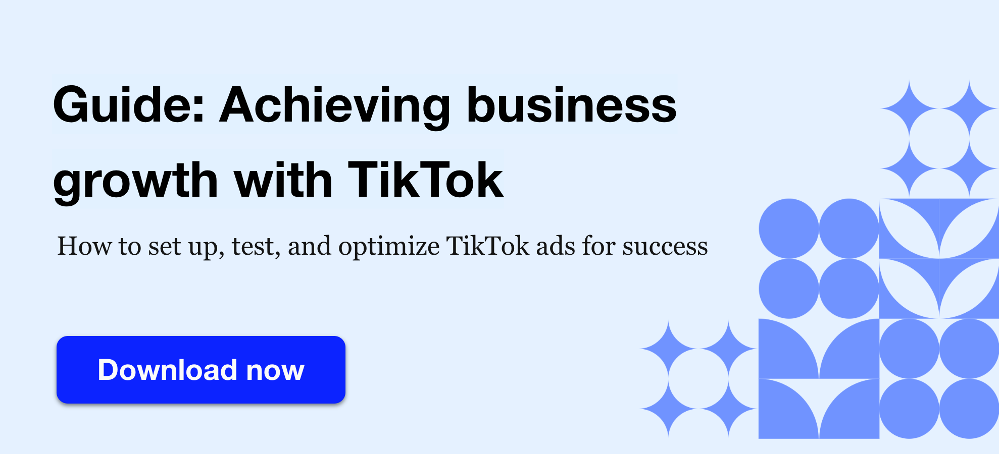 CTA for Guide to Achieving business growth with TikTok