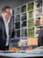 staff discussing a project