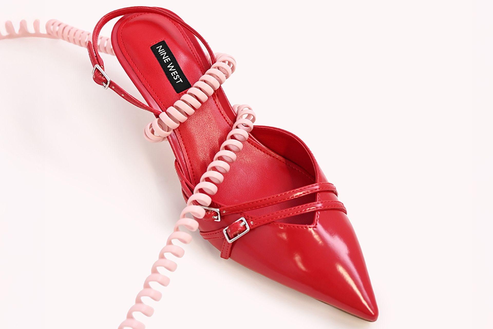 Nine West Womens Red Slingback Pointed Heels Black Friday