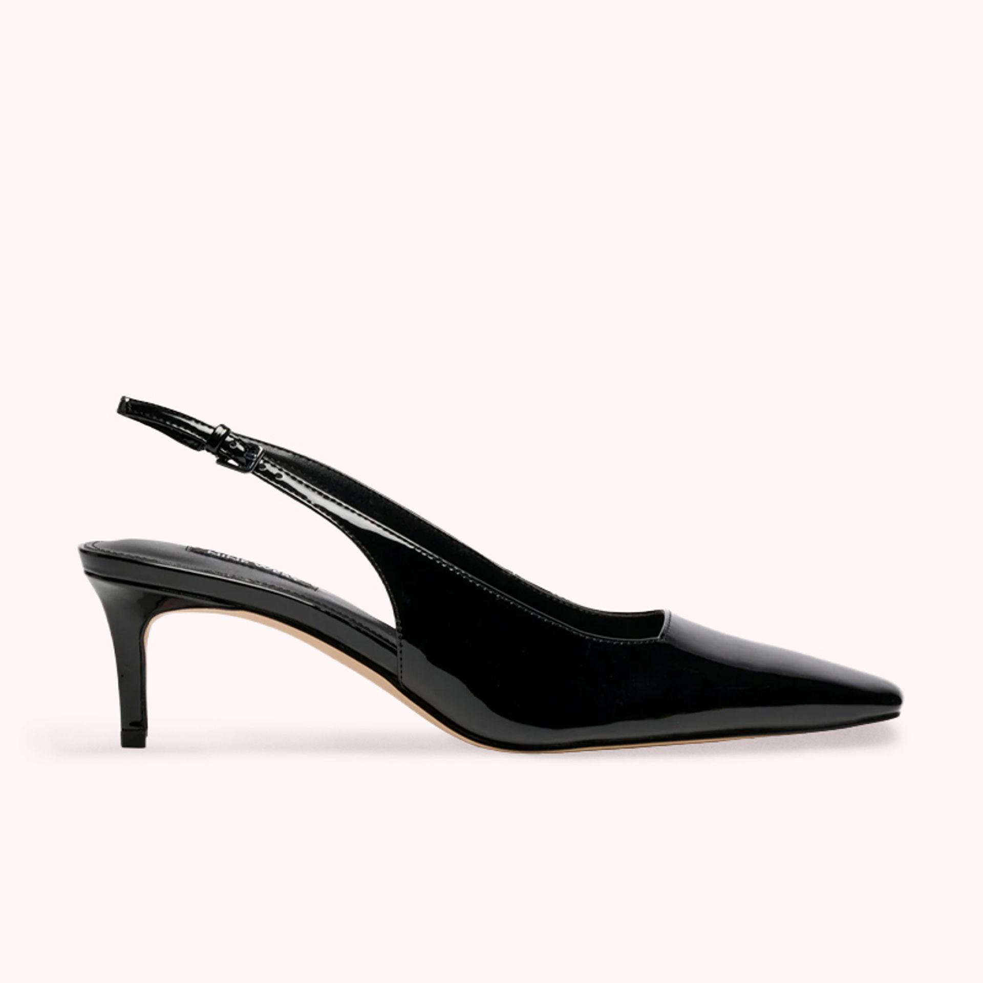 Nine West Womens Black Slingback Pointed Toe Pumps