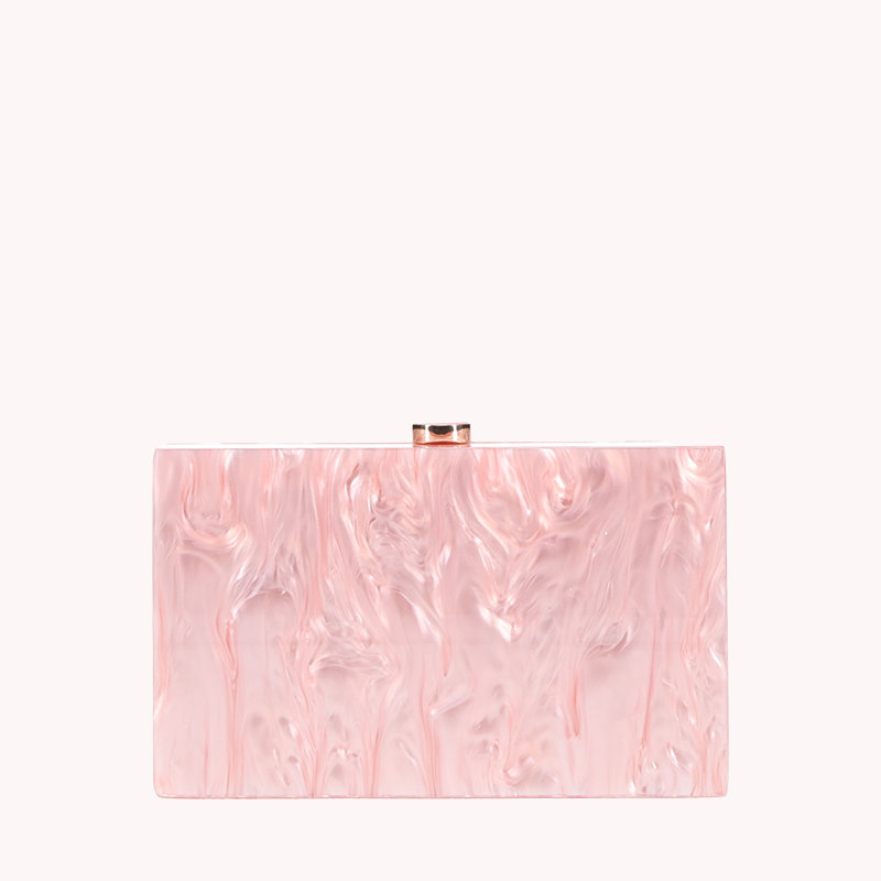 Nine West Womens Iridescent Acrylic Gia Clutch in Pink