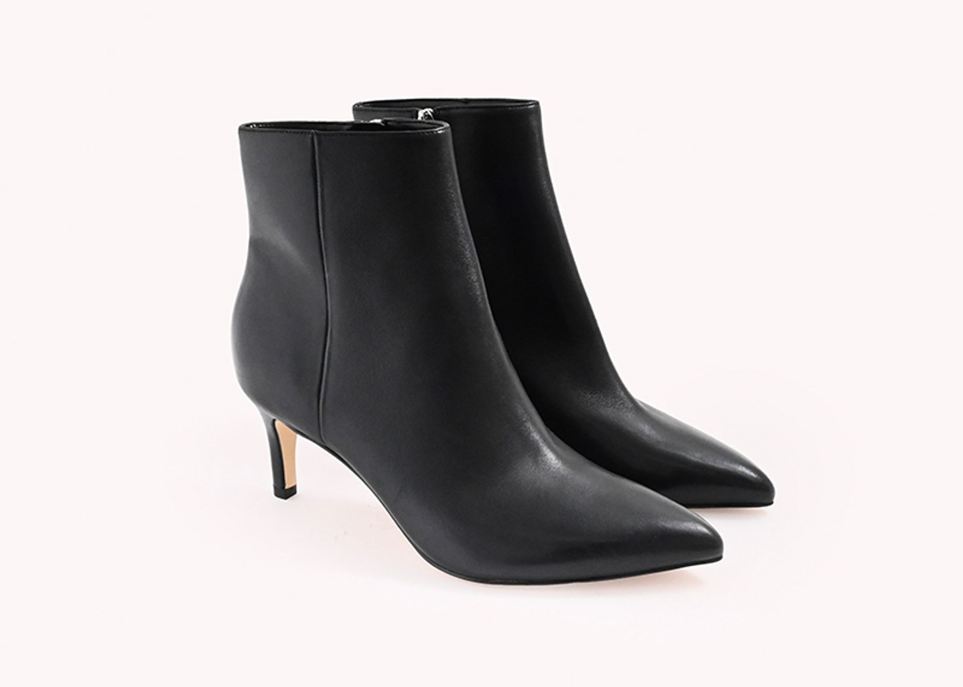 Nine West Womens Black Leather Points Stiletto Heeled Ankle Boots 
