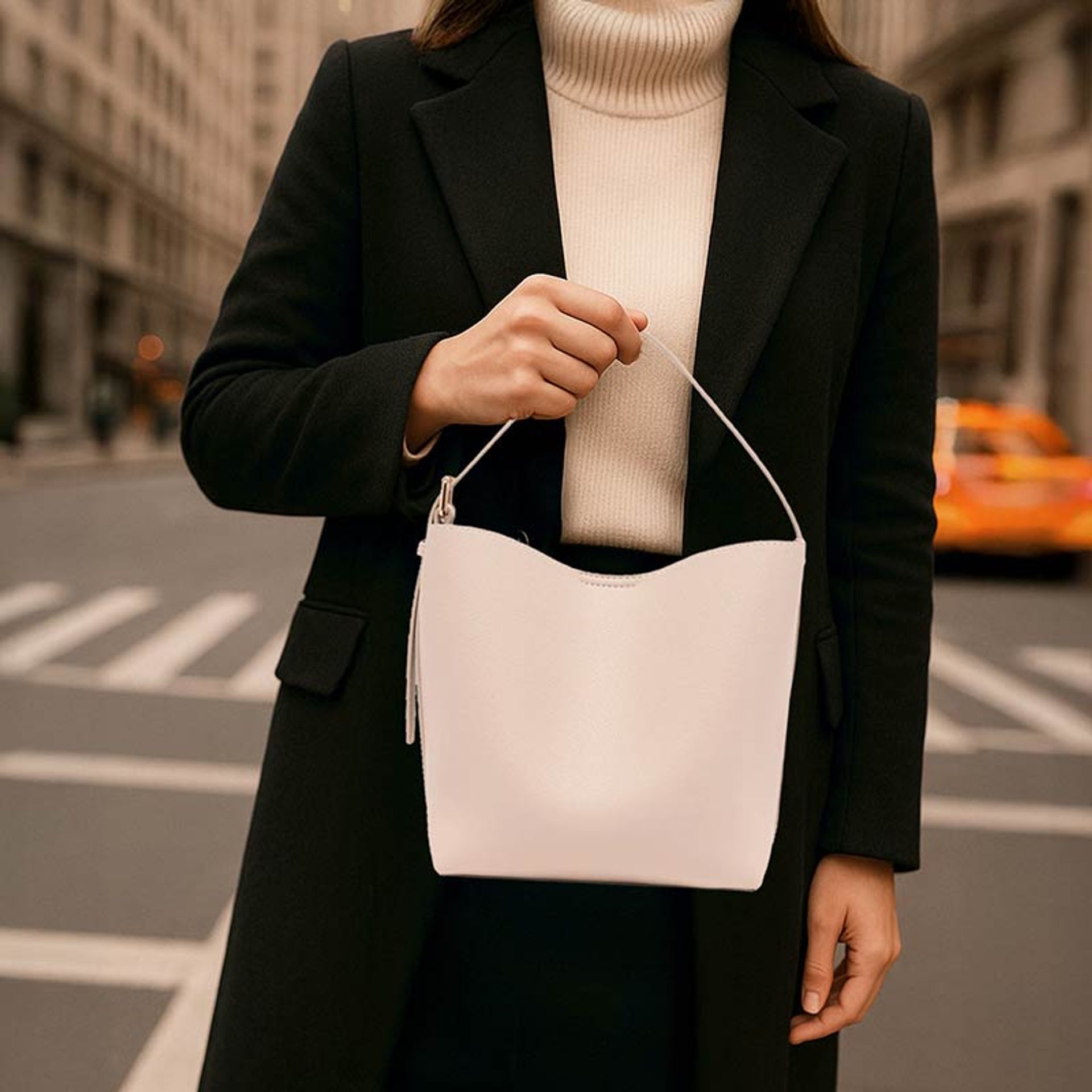 Nine West Beige Cream Bucket Bag