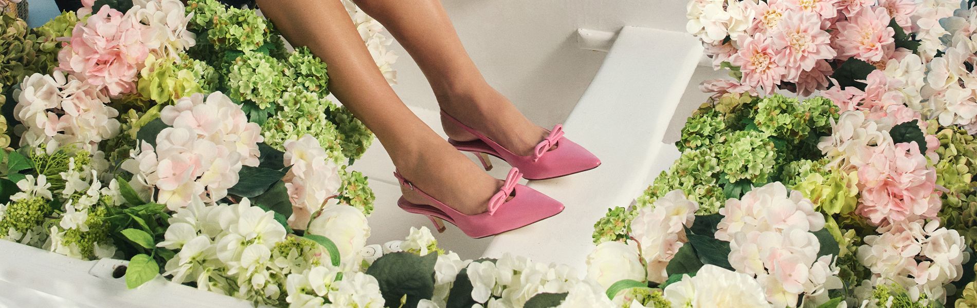 New Arrivals At Nine West Pink Bow Pumps