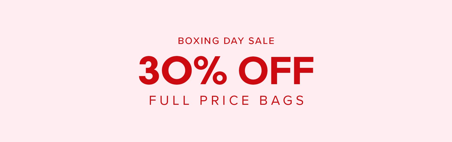 Nine West 30% Off Full Priced Bags Boxing Day Sale
