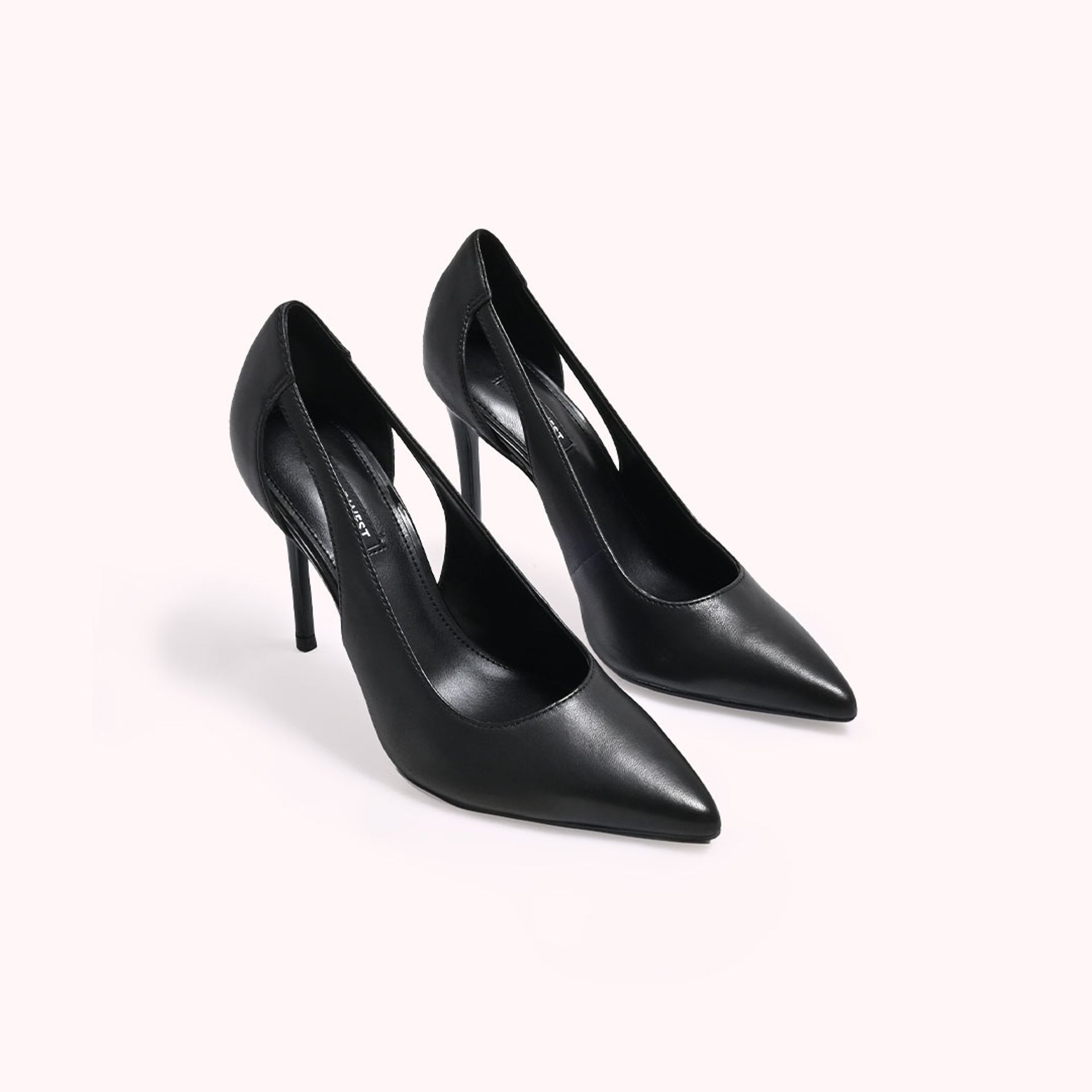 Nine West Shoes Womens Black Cut Out Heeled Pumps