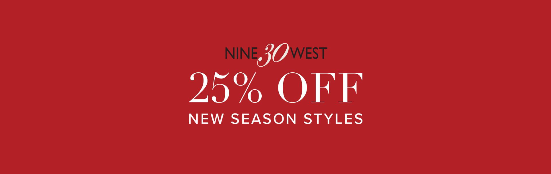 Nine West Save 25% off new season styles