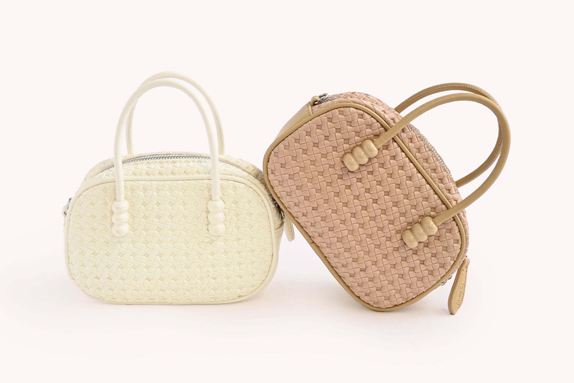 Nine West Brown and Cream Top Handle Bags