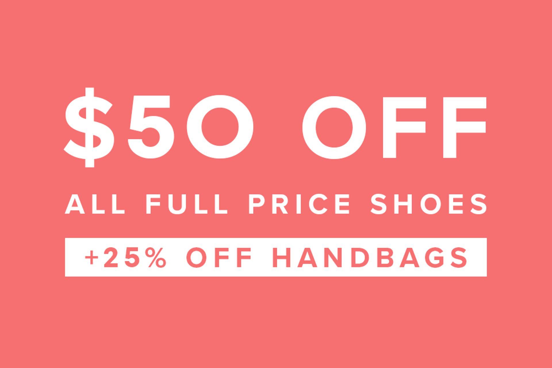 Nine West Save $50 Off Full Price Shoes And 25% Off Full Price Bags