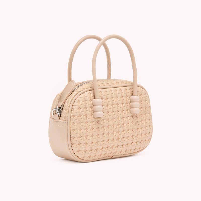 Nine West Womens Beige Handbag With Woven Design