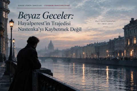 Hayalperest’in Petersburg kanalında, şehrin içinde ama hayattan ayrı durduğu Beyaz Geceler editoryal görseli.