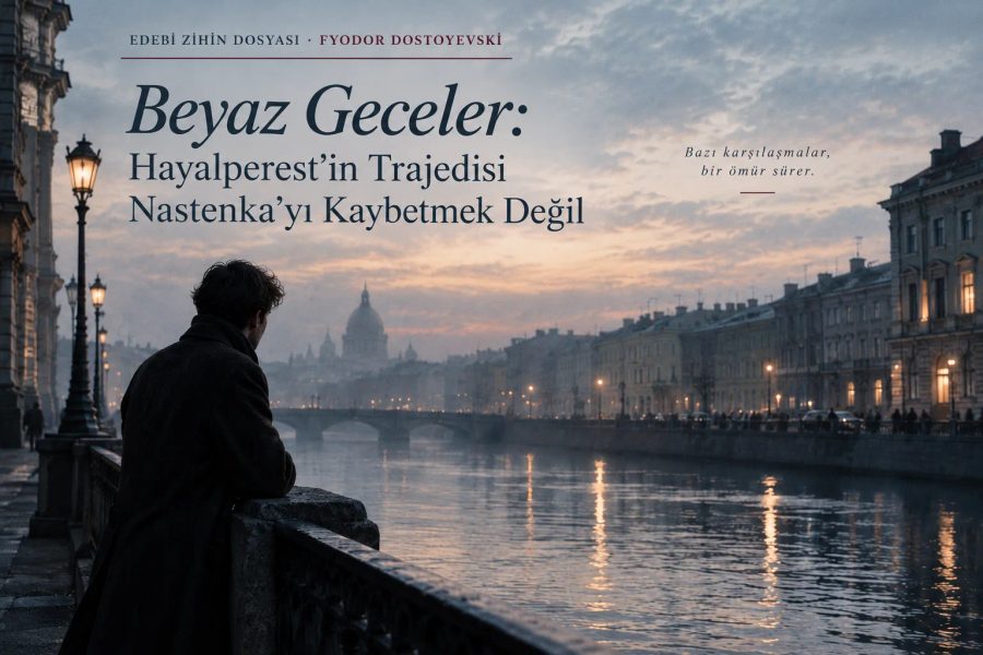 Hayalperest’in Petersburg kanalında, şehrin içinde ama hayattan ayrı durduğu Beyaz Geceler editoryal görseli.