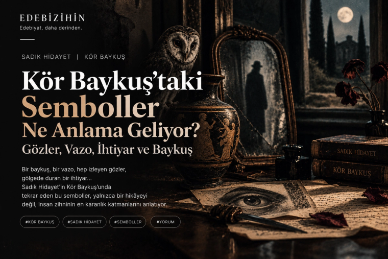 Kör Baykuş’taki semboller: gözler, vazo, ihtiyar ve baykuş