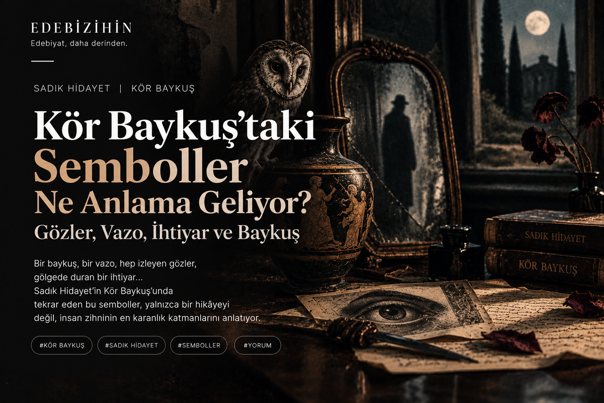 Kör Baykuş’taki semboller: gözler, vazo, ihtiyar ve baykuş